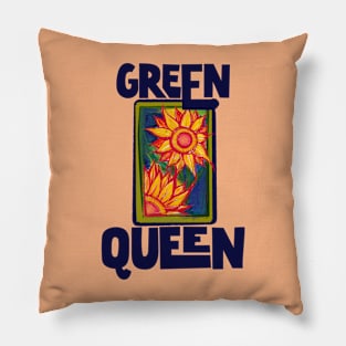 Green Queen Sunflower Patch Pillow