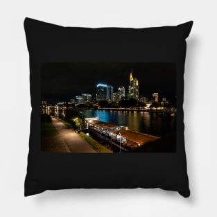 Skyline at night Pillow