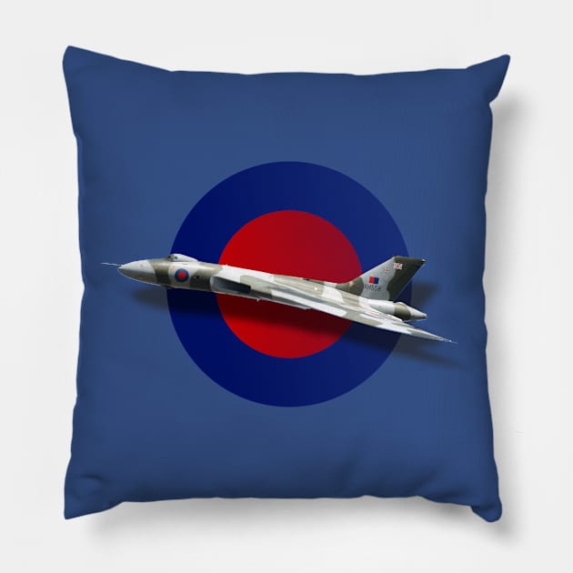 Vulcan Bomber in RAF Roundel Pillow by AJ techDesigns