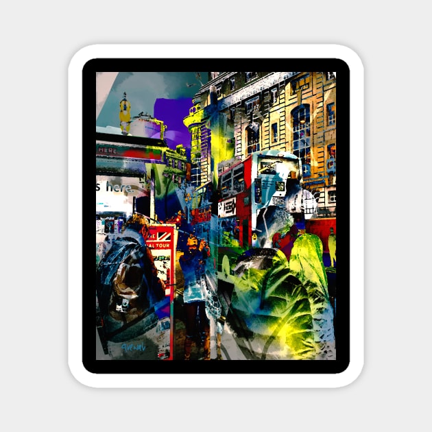 London Streets 2 Magnet by sukhpalgrewal