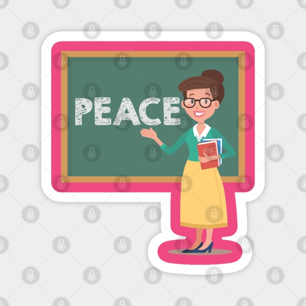 Teach Peace Magnet by Pittih