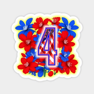 Blooming 4th of July Magnet