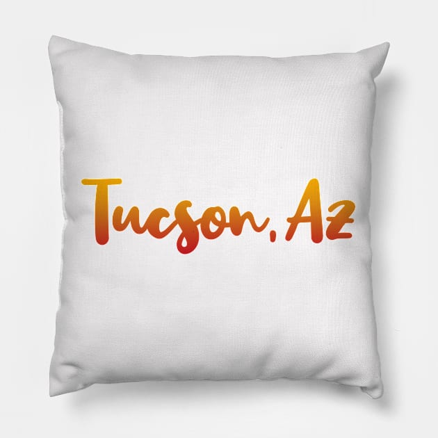 Tucson Arizona map  Arizona tourism Tucson AZ Pillow by BoogieCreates