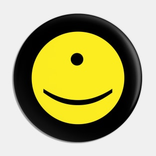 Cyclops Smiley Face Pin