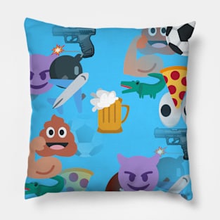 boy blue emoji Pillow