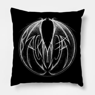 Spreading The Imperial Black Metal Wings Of The Celestial Dragon Throne Across The Zenith Of Orion Pillow