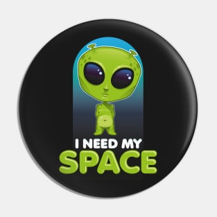 Funny alien introvert Pin