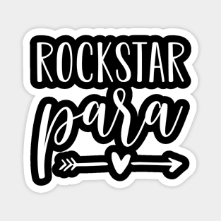 Womens Rockstar Para  Cute Paraprofessional Educator Teacher Magnet