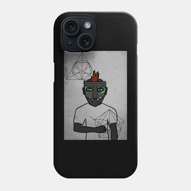 Timeless Elegance - Dark-Themed Male NFT with Basic Eyes and Gray Item Phone Case by Hashed Art