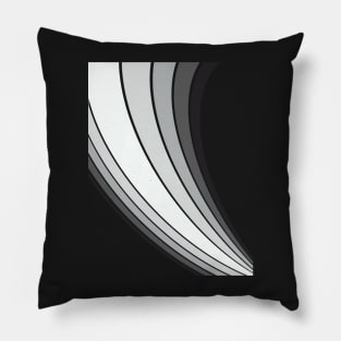 Stripes abstract white Art Pillow