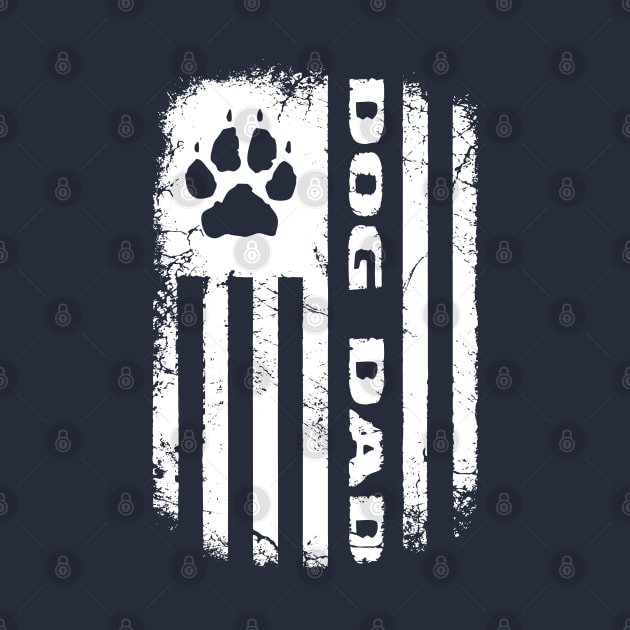 Dog Dad Distressed Flag by BoneheadGraphix