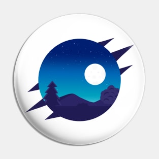 night scene cartoon Pin