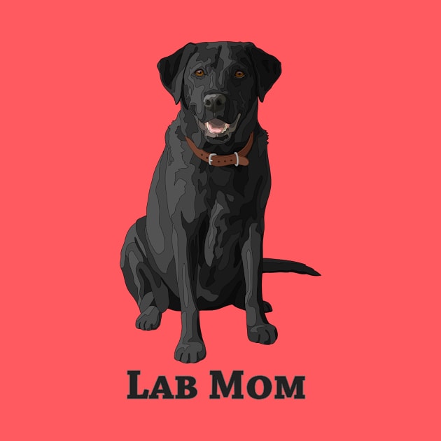 Lab Mom Black Labrador Retriever Dog Lover by csforest