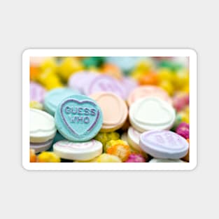 "Guess Who" Love heart sweets Magnet