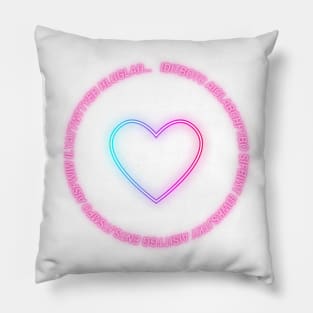 Cruel Summer Bridge Neon Heart Pillow