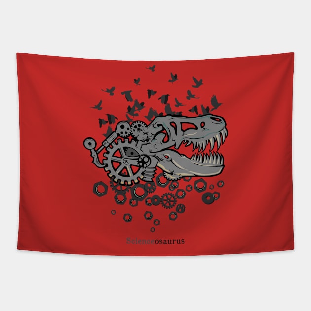 Steampunk T-Rex Tapestry by Scienceosaurus