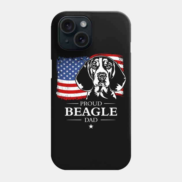 Beagle Dad American Flag patriotic dog Phone Case by wilsigns