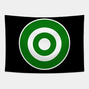 Green Target Symbol Tapestry