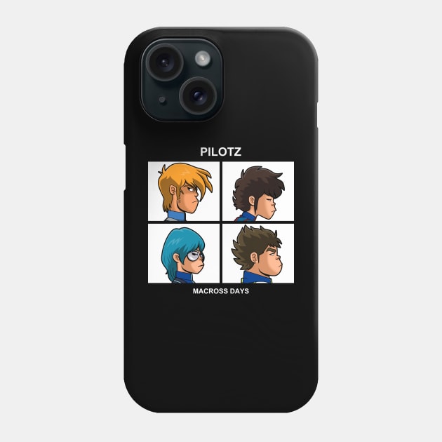 80's Classic Sci-fi Mecha Anime Rock Band Music Album Cover Parody Phone Case by BoggsNicolas