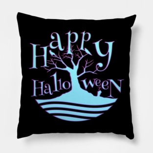 Happy Halloween Haunted Tree Pillow