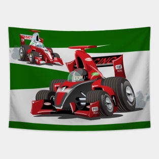 Cartoon racing cars Tapestry