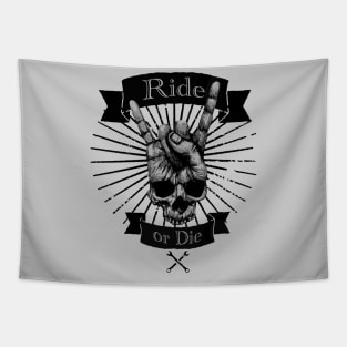 Skull rider greeting Tapestry