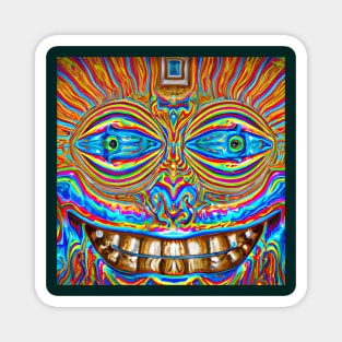 Peaking (1) - Trippy Psychedelic Art Magnet