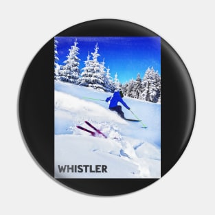 Whistler ski mountains retro vintage skiing 90's Pin