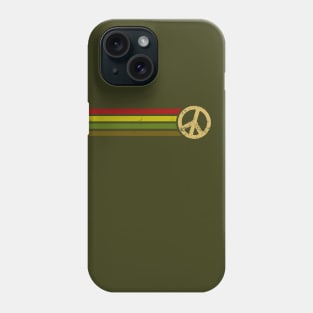 RETRO PEACE STRIPES - Camo & Red Phone Case