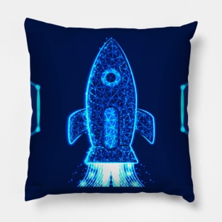 Rocket Galaxy Pillow