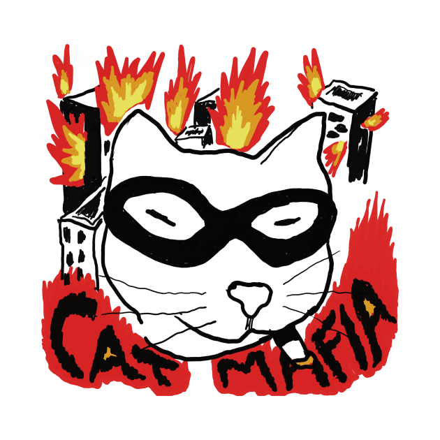 Mafia cats burn down the city by Stairstone