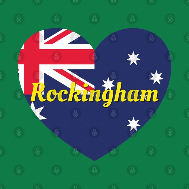 Rockingham WA Australia Australian Flag Heart by DPattonPD