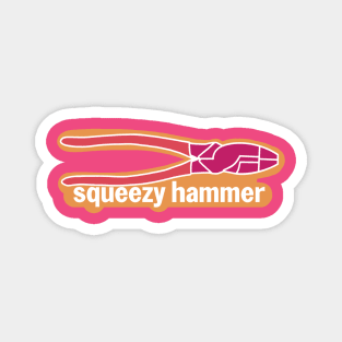 Funny Electrician Squeezy Hammer Magnet