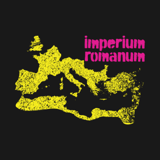 Roman Empire Map Imperium Romanum 80s vintage colors T-Shirt