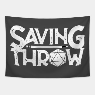 New Saving Throw Logo - White Tapestry