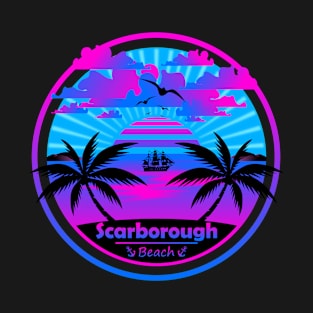 Scarborough Beach, Palm Trees Sunset, Maine Summer T-Shirt