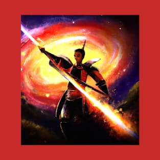 Samurai warrior in space T-Shirt