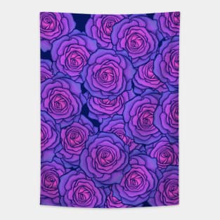 Neon Rose Tapestry