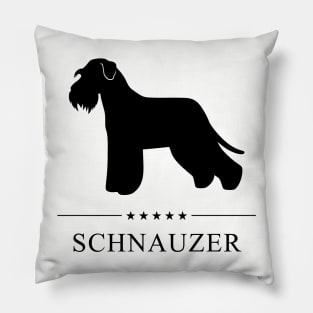 Schnauzer Black Silhouette Pillow