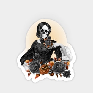 Lady skull, dark, catrina, scheletri amanti, fantastici teschi, ossa, gothic lady Magnet