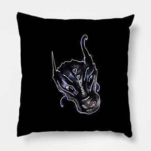 galaxy black dragon Pillow