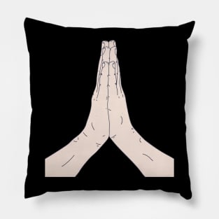 Praying - Emoticon - Folded Hands Pillow