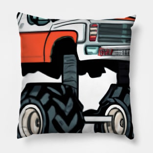 Monster Truck Painting Pillow