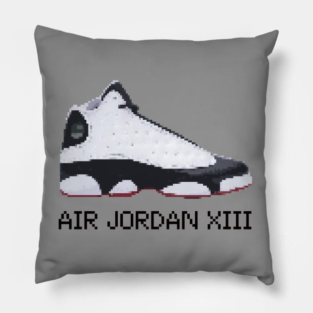 AJ XIII - Pixelated art Pillow by Buff Geeks Art