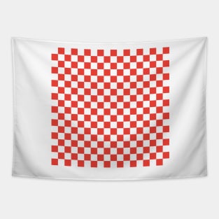 Red and white checkered pattern Tapestry