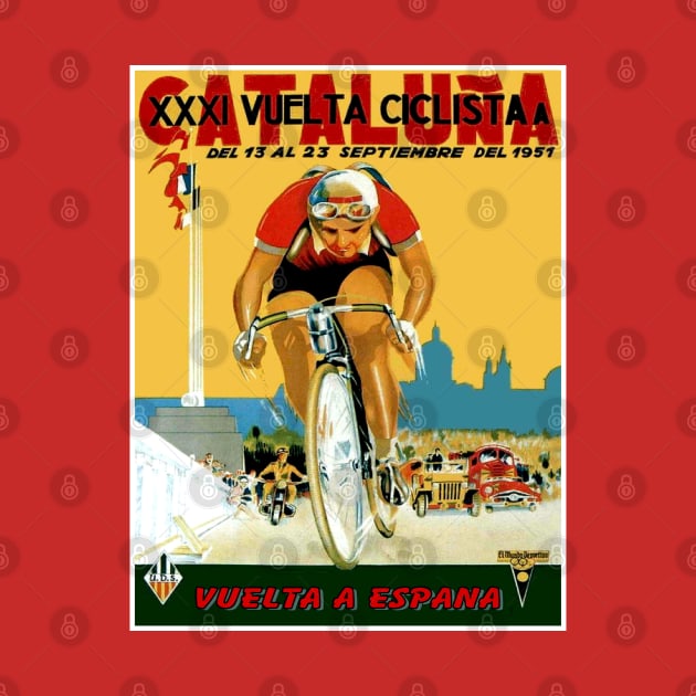 VUELTA A ESPANA Cataluna Bicycle Racing Print by posterbobs