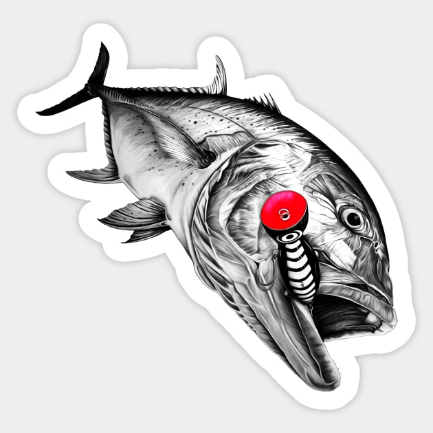 Giant Trevally Decals Fishing Stickers for Tackle Box RV Truck