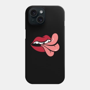 Mund Lippen Zunge lustiges Geschenk Design Phone Case