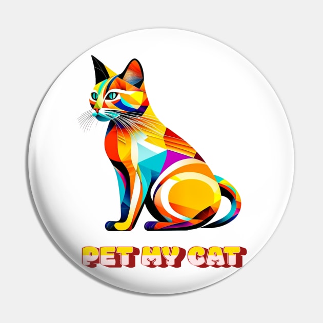 Pet my cat Pin by Elysium Studio