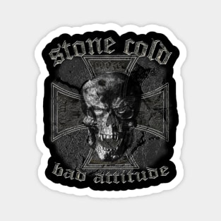 Stone cold skull bad attitude Magnet